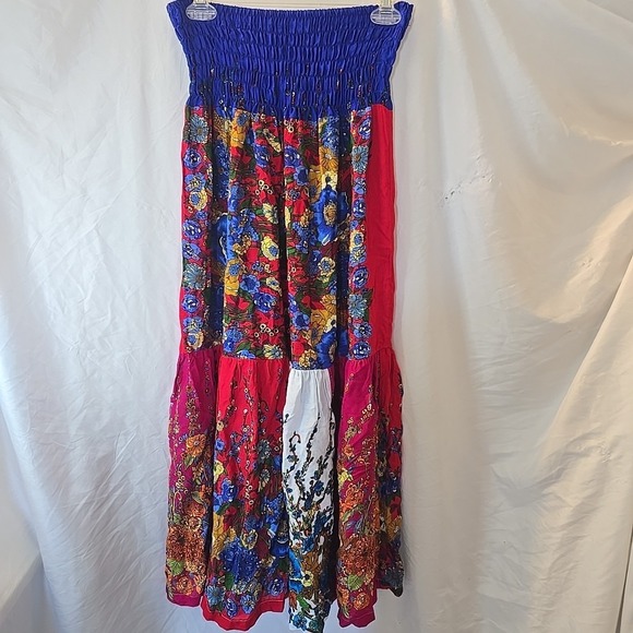 Kathmandu Imports Patchwork Pants Boho Peasant Hippie Festival Standard Size - Picture 2 of 16